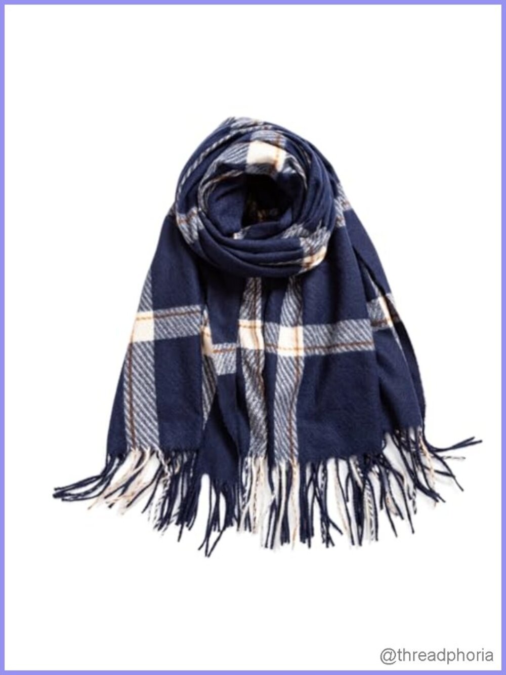 Women's Oversized Plaid Pashmina Feel Scarf Shawl Wrap Tassel Winter